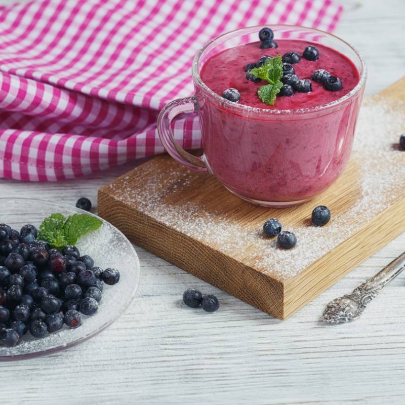 Hälsosam fruktig Nicecream