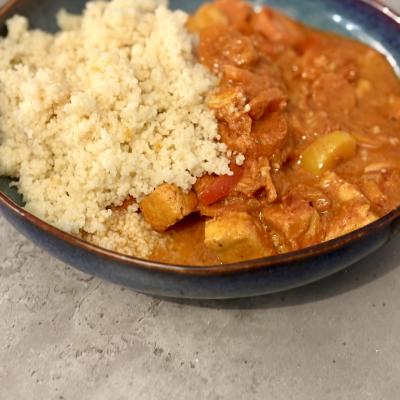Vegetarisk Tikka Masala med quorn och couscous